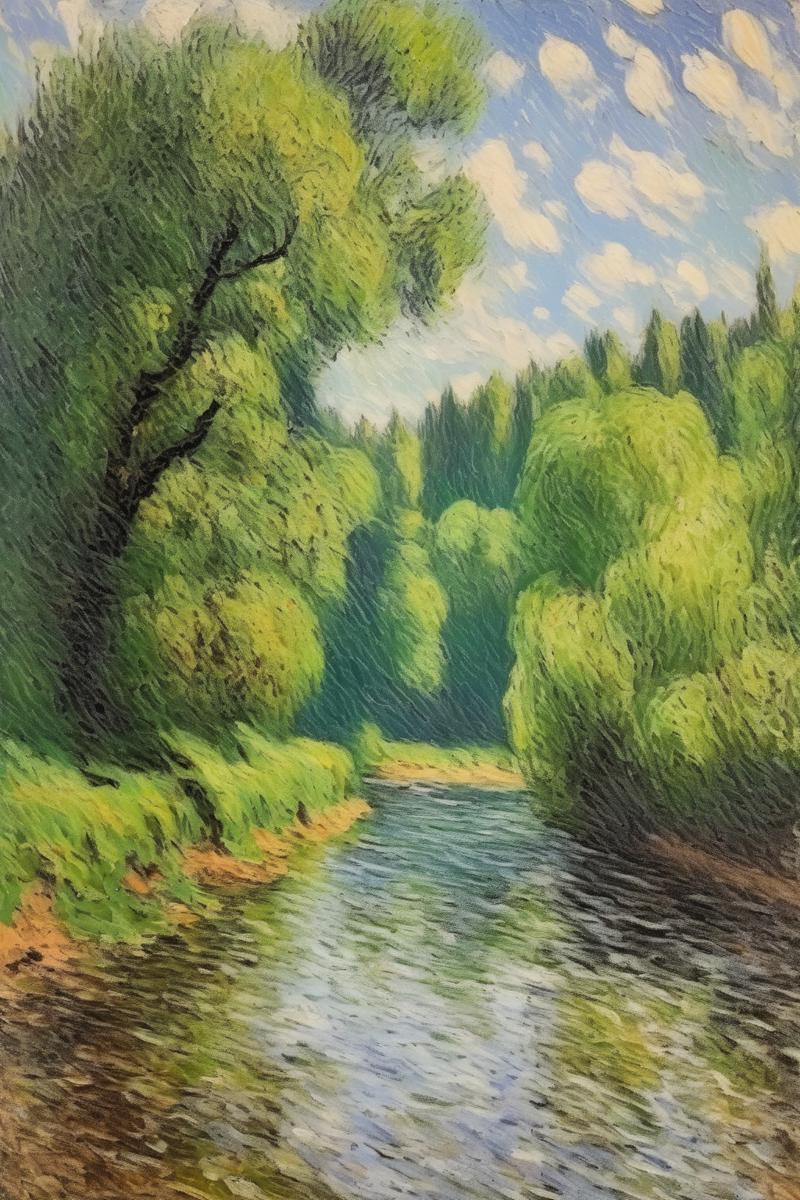 00348-1744106100-_lora_Maxime Maufra Style_1_Maxime Maufra Style - Tranquil river flowing through a lush forest landscape.png